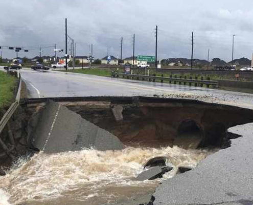 Houston Infrastructure Damage After HurricaneHarvey