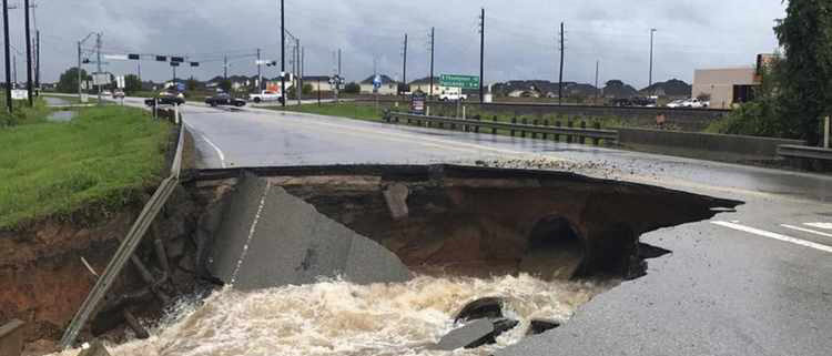 Houston Infrastructure Damage After HurricaneHarvey