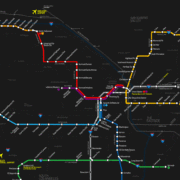 LA transit metro system map