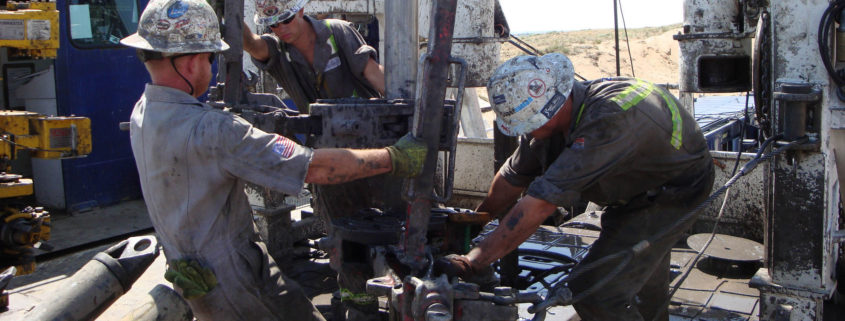 Drilling roughnecks, photo credit National Institute of Occupational Safety and Health