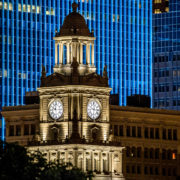 Polk County Courthouse at night