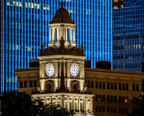 Polk County Courthouse at night