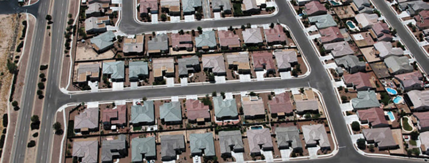 Aerial photo of California suburbs