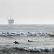 offshore oil rig, California