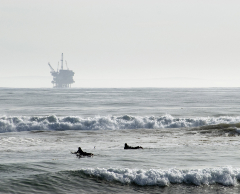 offshore oil rig, California