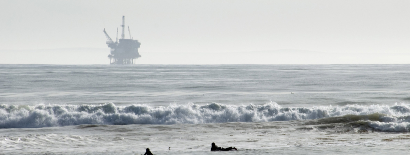 offshore oil rig, California