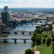 Aerial view of Grand Rapids, Michigan