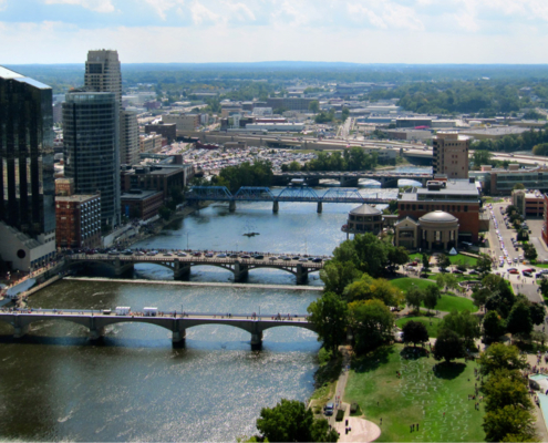 Aerial view of Grand Rapids, Michigan