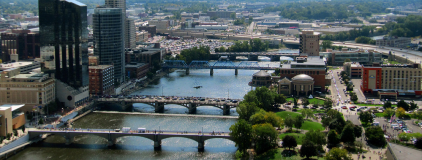 Aerial view of Grand Rapids, Michigan