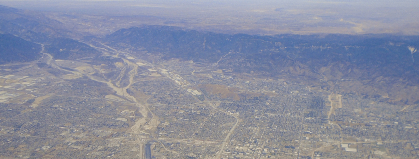 Greater Los Angeles area aerial view