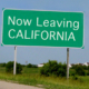 leaving california sign along highway
