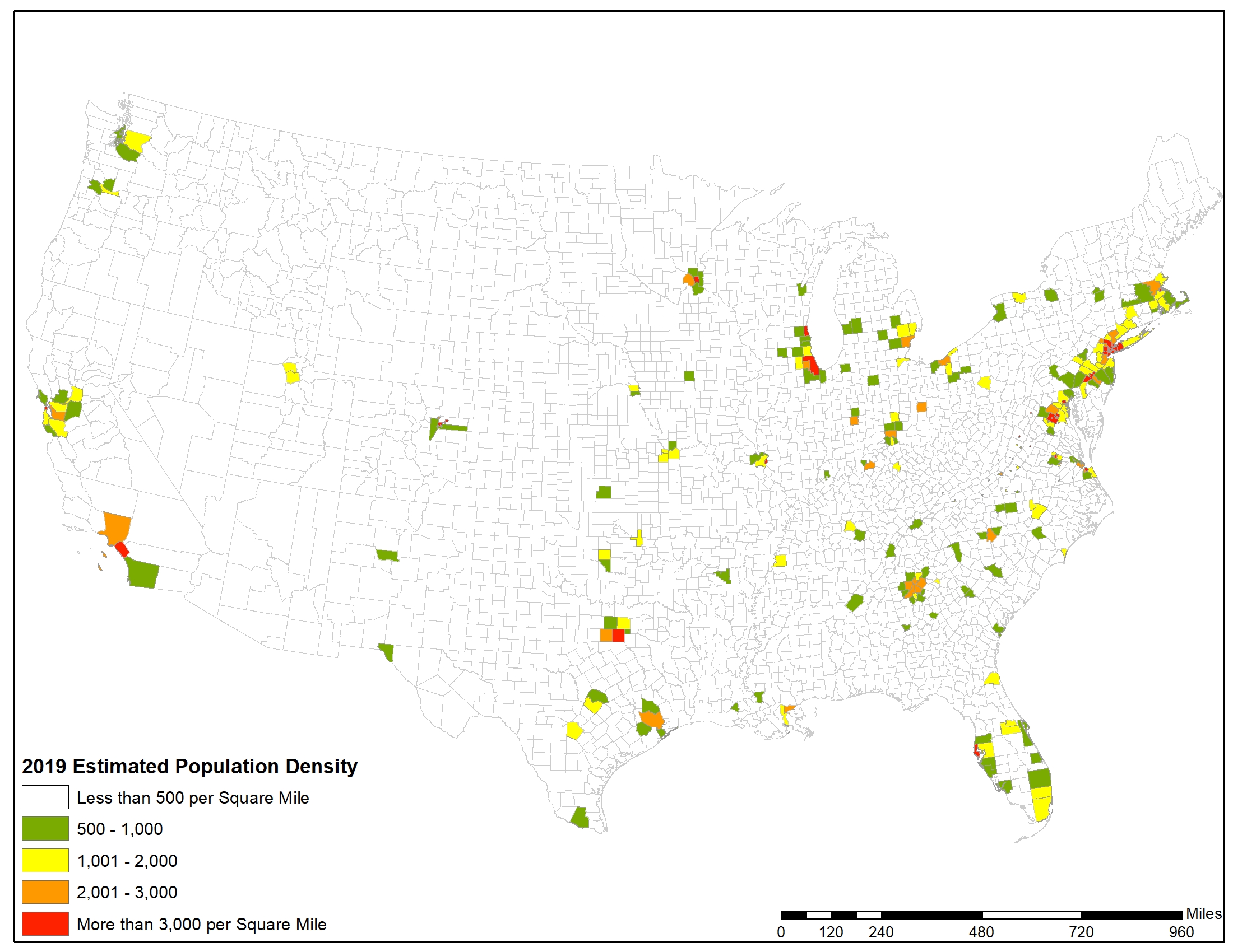 Estimated Population Density