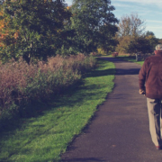 Elderly couple in small town, rural America