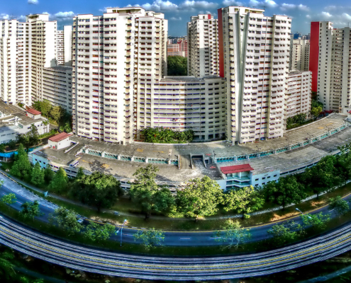 Urban high rise housing in Singapore