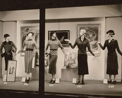 Macy's display window, from 1933