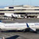 United Airlines plane parked at San Franciscon International Airport