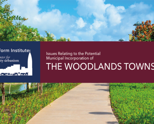 Report on Issues relating to the potential incorporation of The Woodlands Township