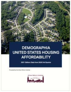 Demographia U.S. Housing Affordability, 2021 Edition