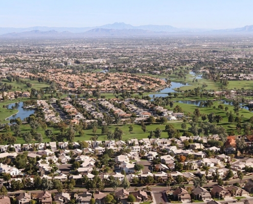 Suburbia in the city of Chandler